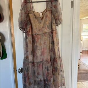 H&M Multicolor Floral Maxi Dress